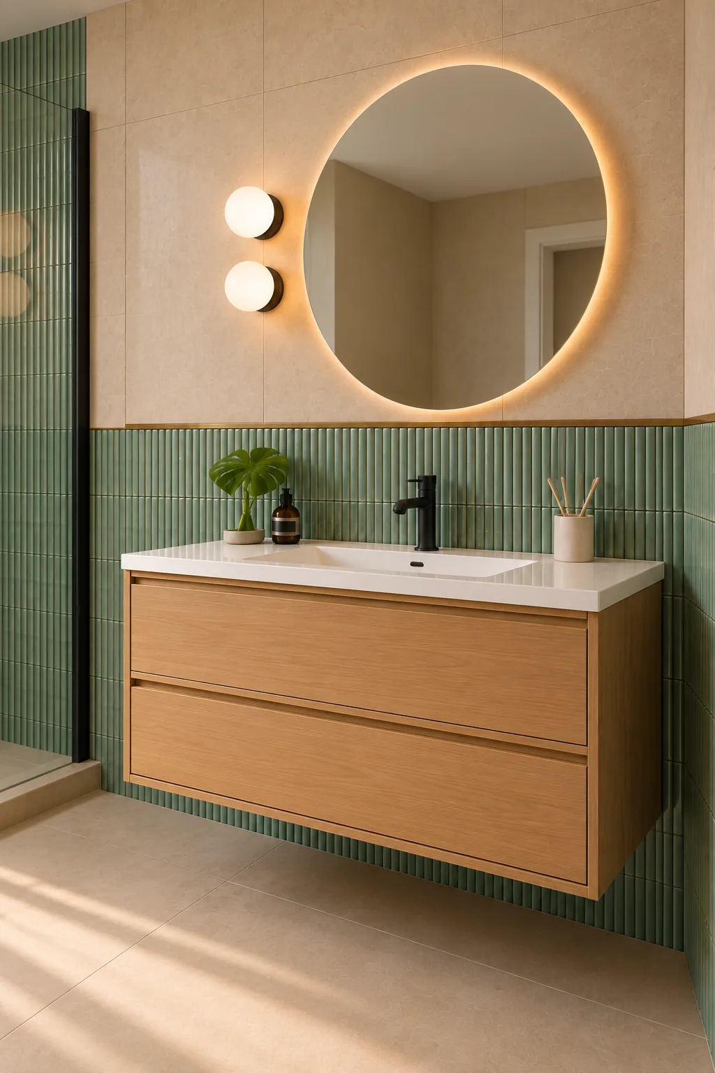 Detalle del baño Olive