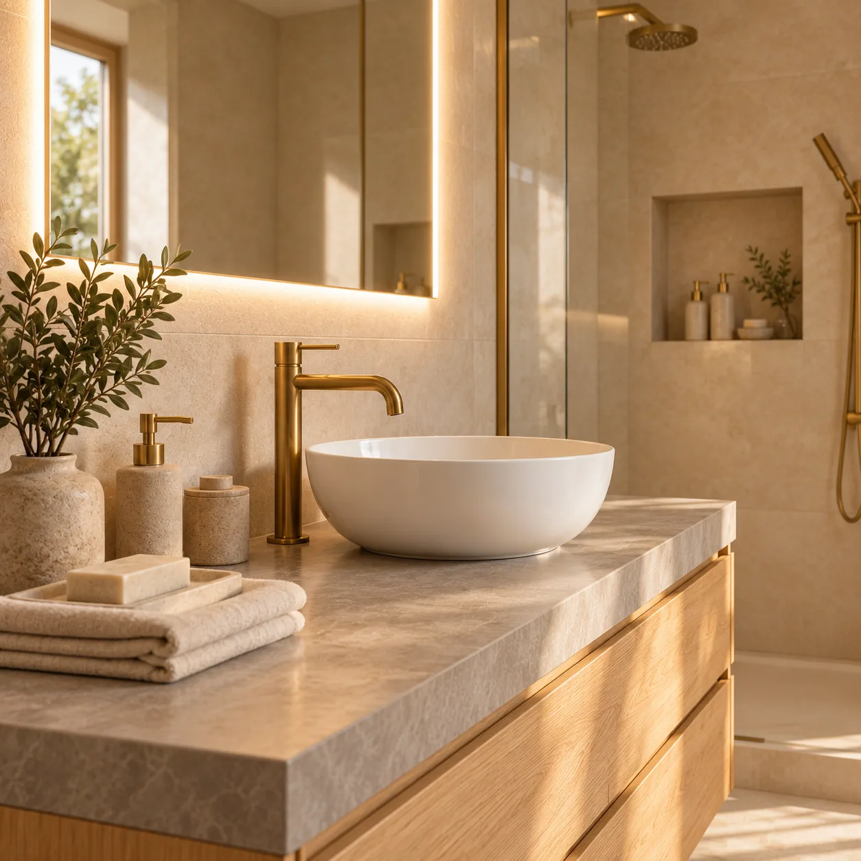 Detalle del baño Mediterráneo